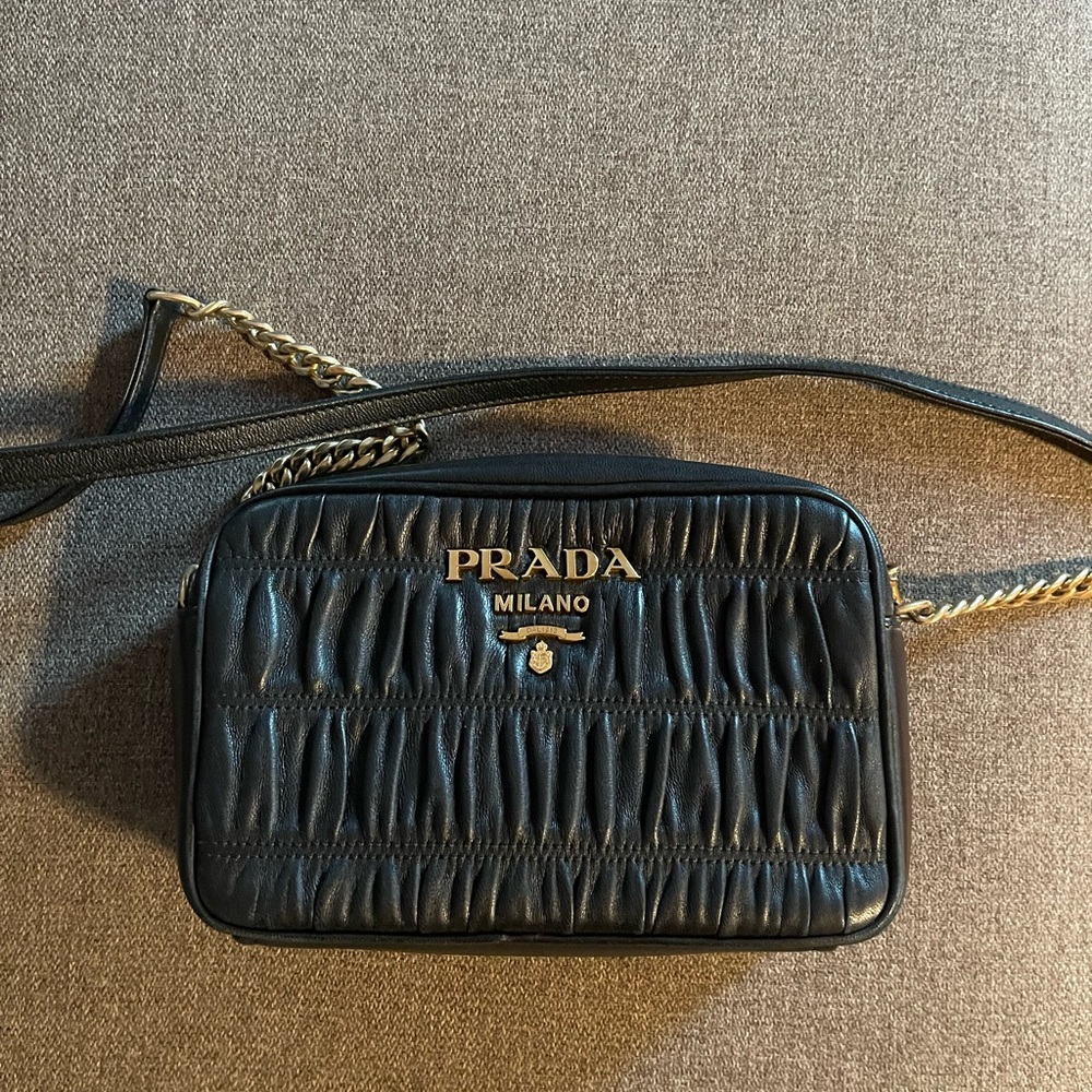 Prada leather camera bag
